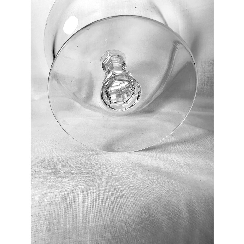Val St Lambert Handblown Crystal Signed VSL Compote 6 1/4" Pedestal Bowl Dish - Picture 7 of 12